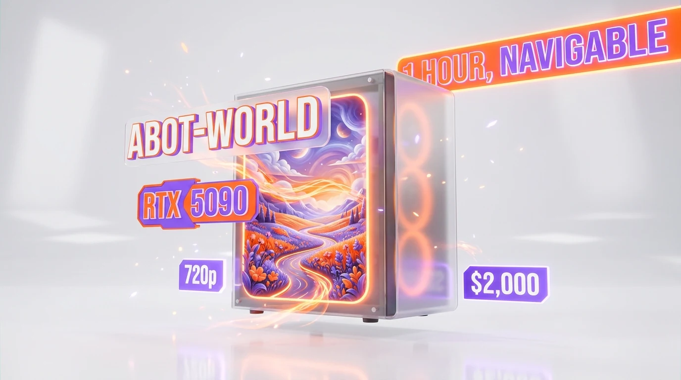 ABot-World runs a navigable, hour-long AI world on a single RTX 5090 consumer GPU