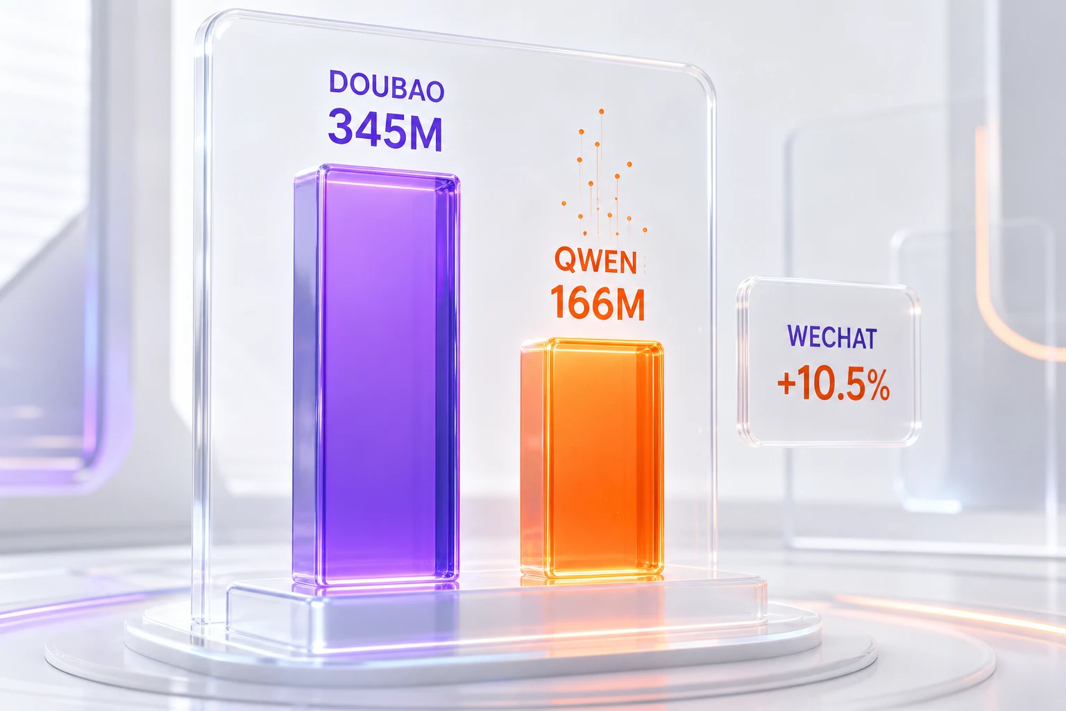 China AI app race — Qwen 166M MAU vs ByteDance Doubao 345M MAU, plus Tencent WeChat agent push — ThePlanetTools.ai