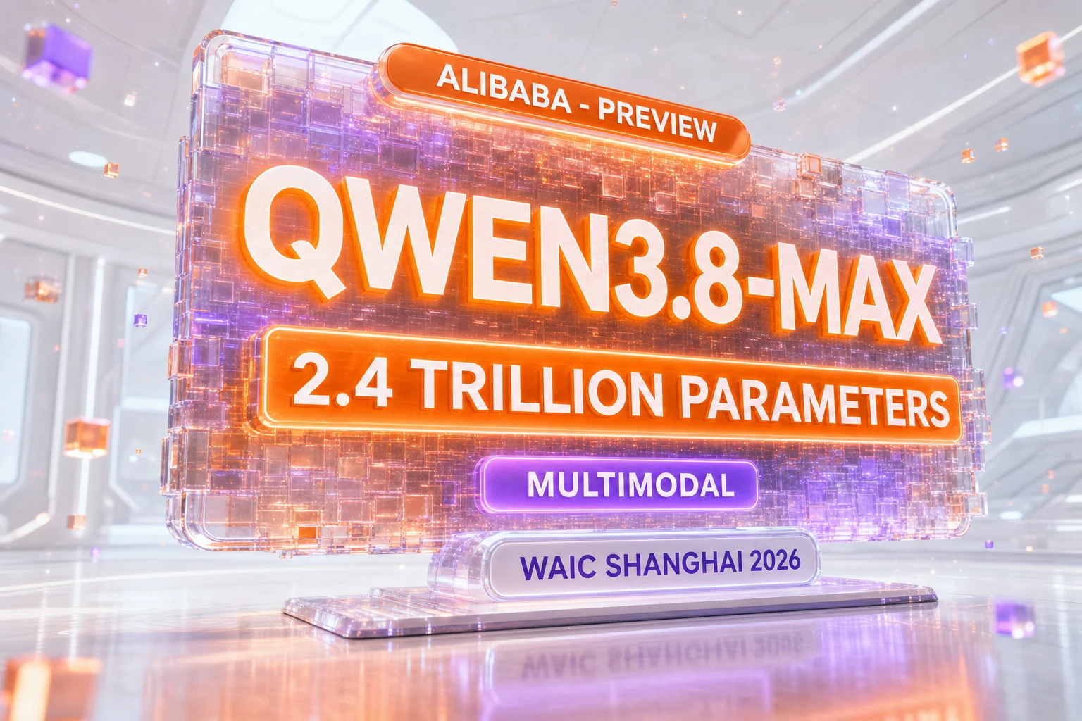 Qwen3.8-Max-Preview by Alibaba — a 2.4-trillion-parameter multimodal model unveiled at WAIC Shanghai 2026