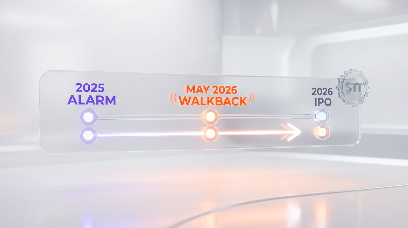Timeline of Altman and Amodei reversing their AI jobs warnings against the backdrop of two roughly one-trillion-dollar IPOs in 2026