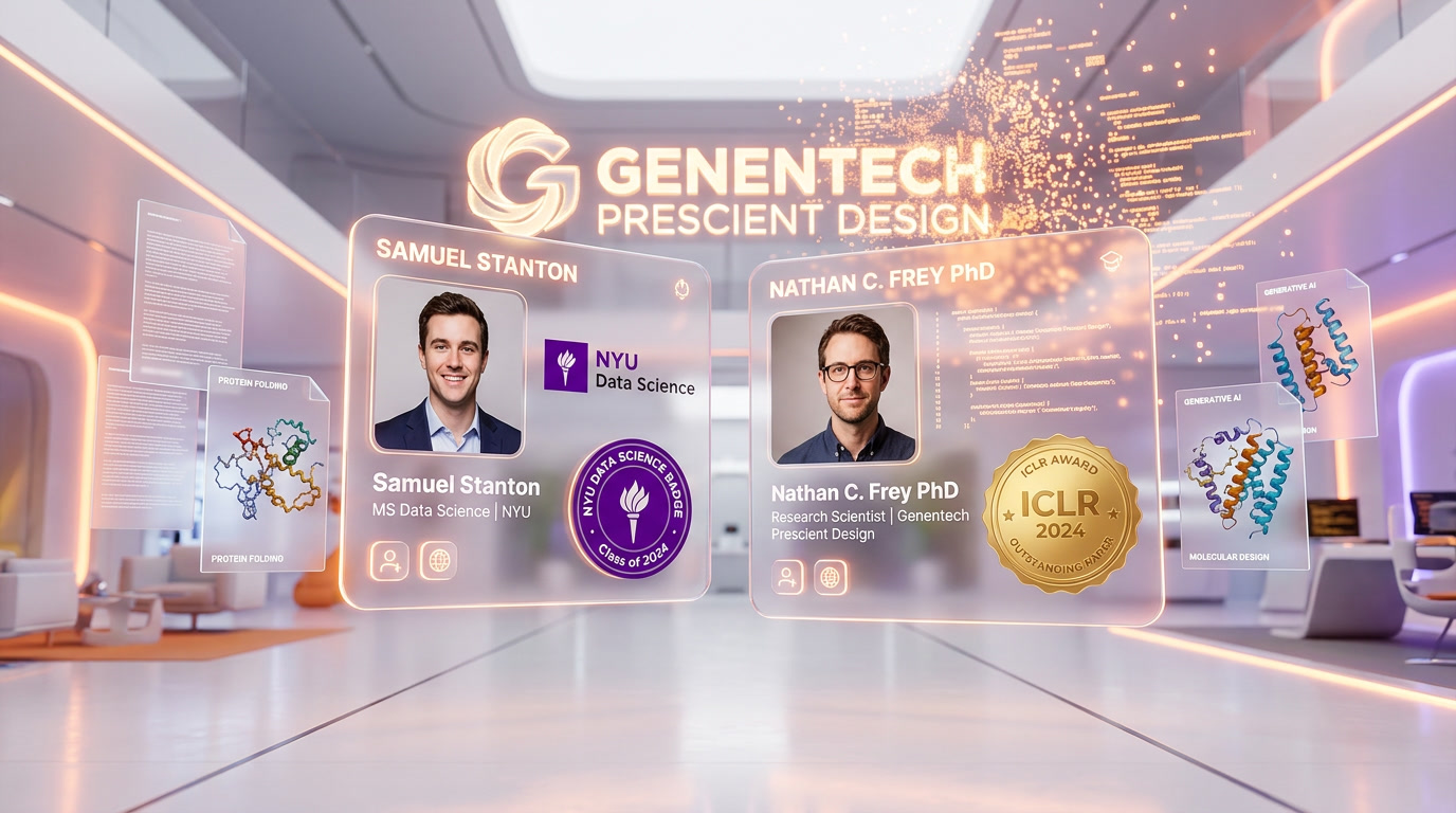 Samuel Stanton and Nathan C. Frey — Coefficient Bio co-founders from Genentech Prescient Design