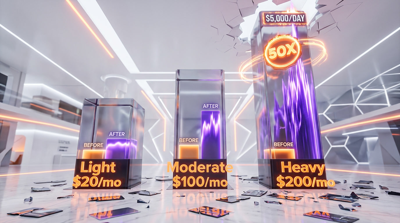 Cost comparison chart showing before and after pricing for Claude users with OpenClaw