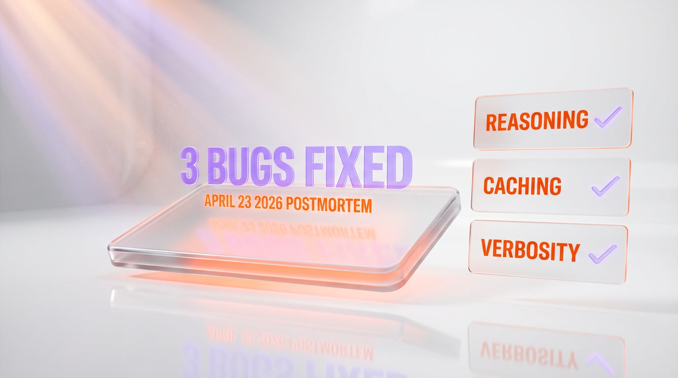 Anthropic April 23 2026 postmortem — 3 bugs fixed in Claude Code, reasoning effort caching verbosity prompt, patch v2.1.116, usage limits reset all subscribers