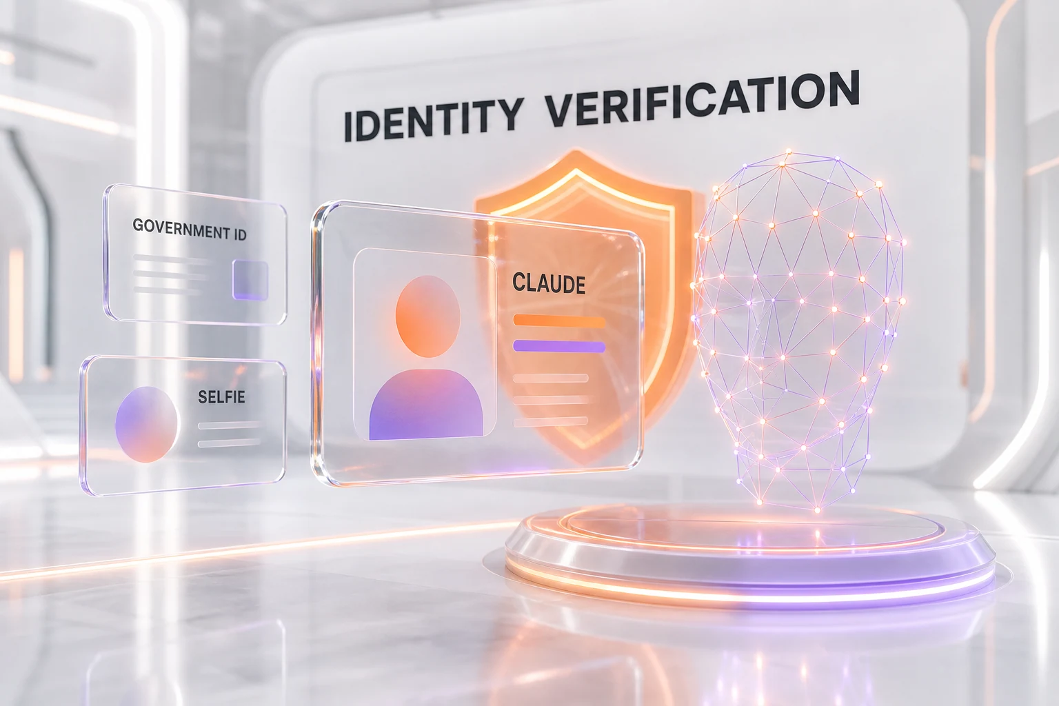 Anthropic Claude identity verification — government ID and selfie biometric check via Persona, effective July 8 2026