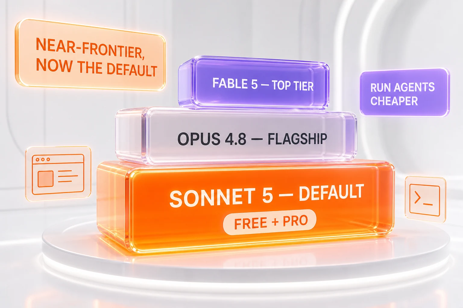 Claude Sonnet 5 becomes the default model across free and Pro tiers, bringing near-frontier capability to the affordable tier