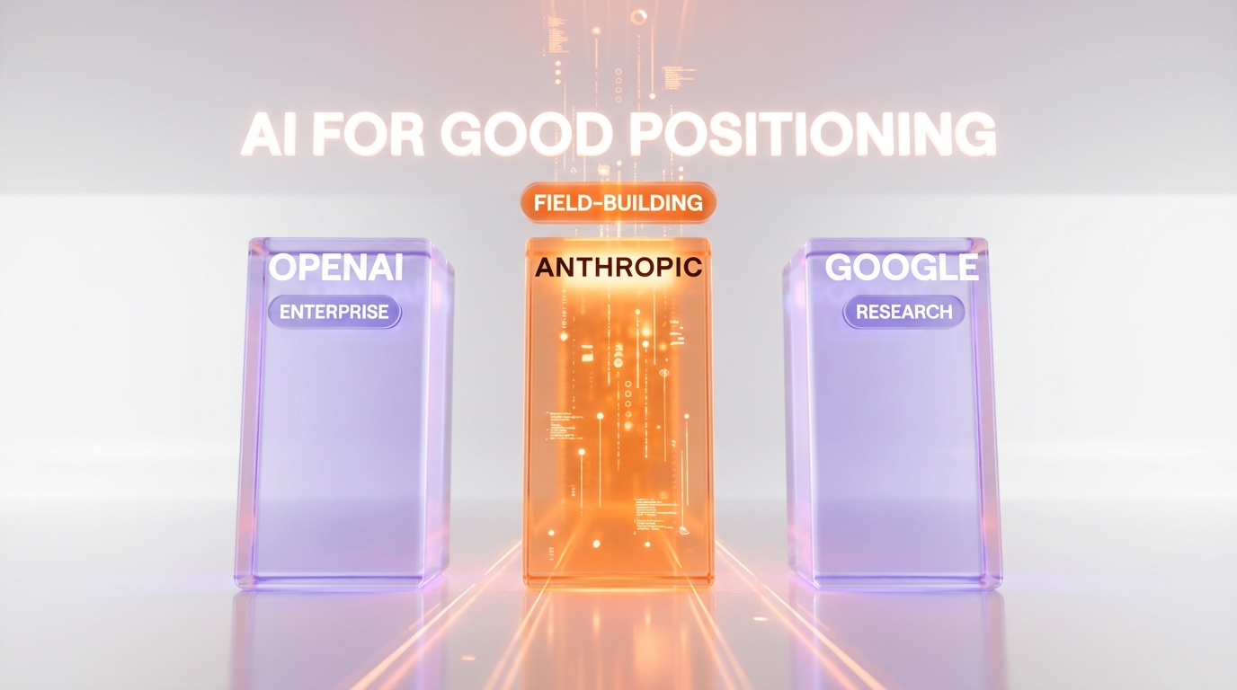 Anthropic AI for good positioning vs OpenAI and Google — philanthropic strategy comparison