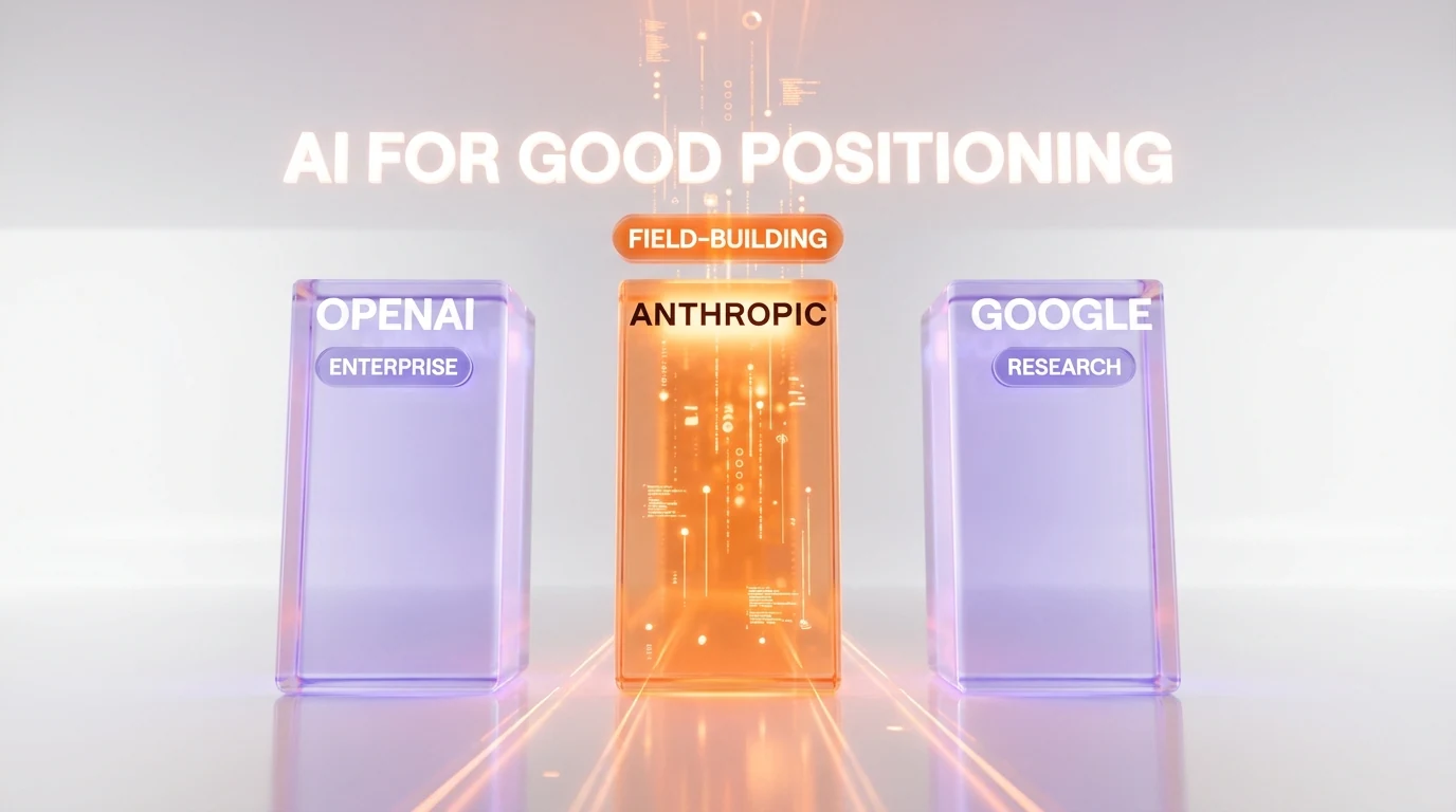 Anthropic AI for good positioning vs OpenAI and Google — philanthropic strategy comparison