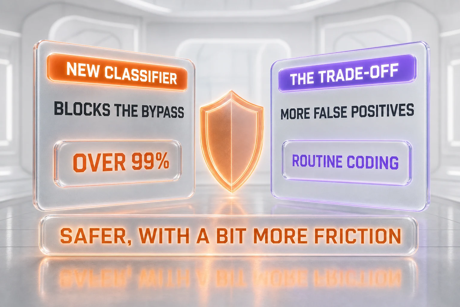 The new Claude Fable 5 safety classifier blocks the reported bypass in over 99% of cases but flags more benign coding requests