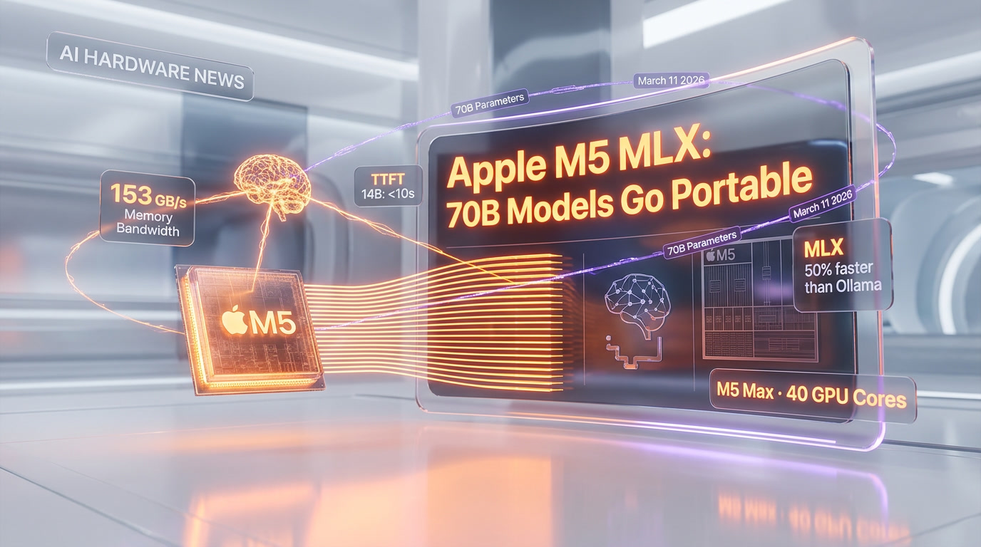 Apple Optimizes LLMs on M5 with MLX: 70B Models Go Portable — Hero – Breaking News