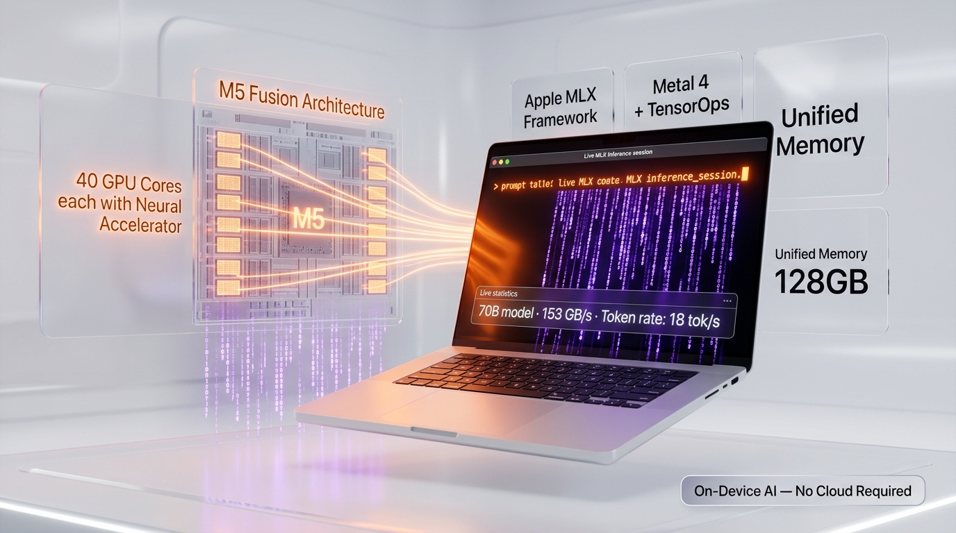 Apple Optimizes LLMs on M5 with MLX: 70B Models Go Portable — Screenshot – MLX Interface