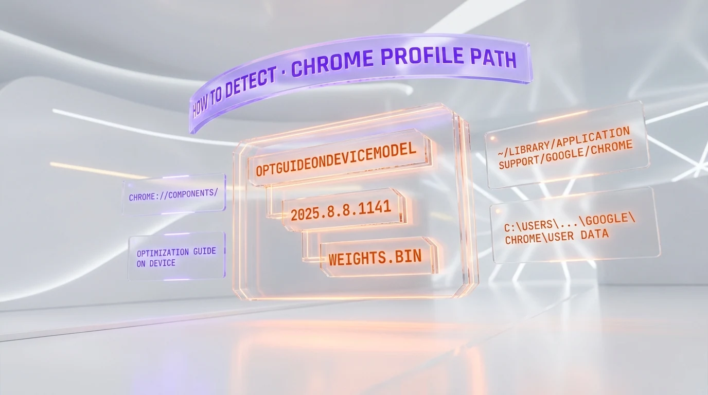 Detection paths for Chrome OptGuideOnDeviceModel weights.bin file on Windows, macOS, and via chrome://components/
