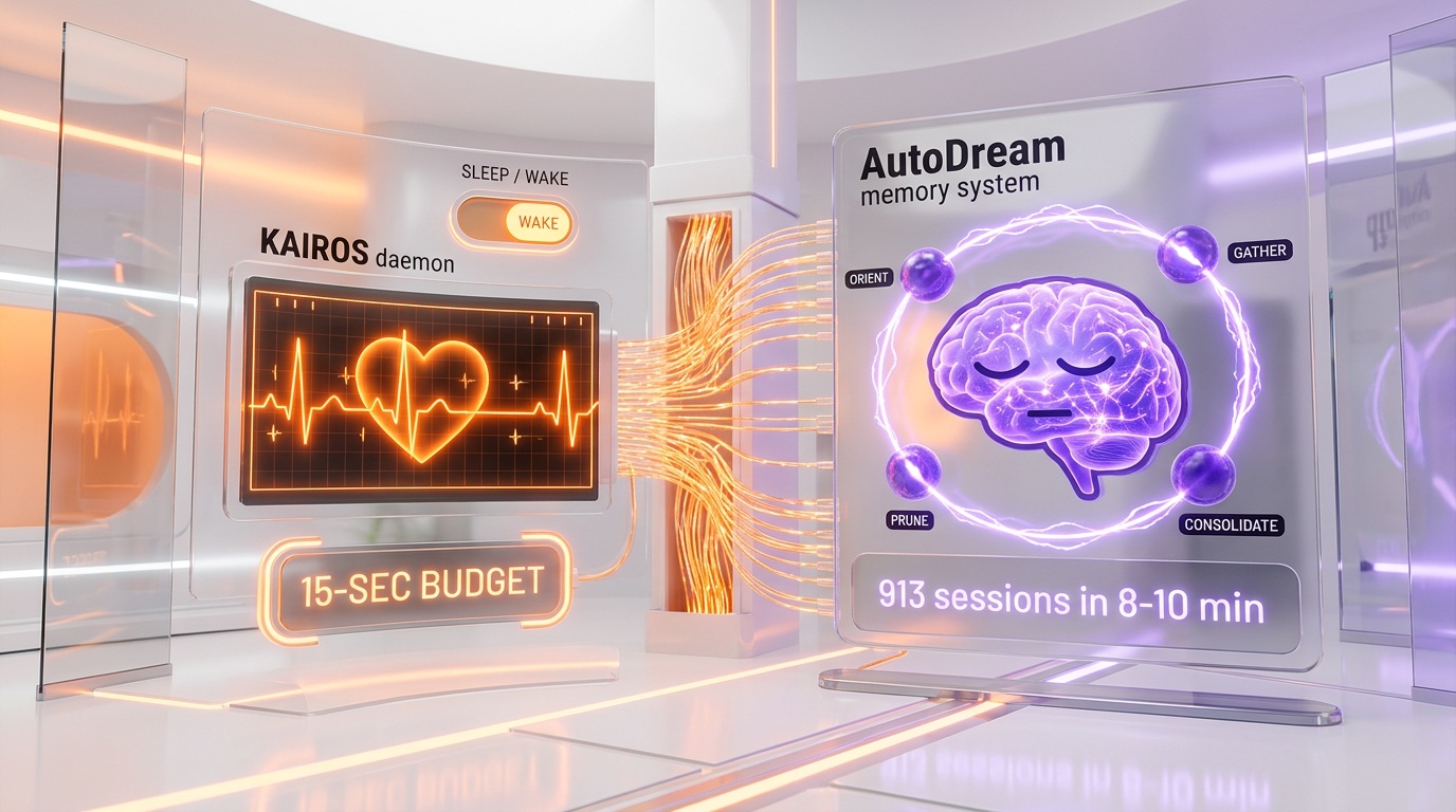 KAIROS and AutoDream Architecture — Daemon + Memory Consolidation