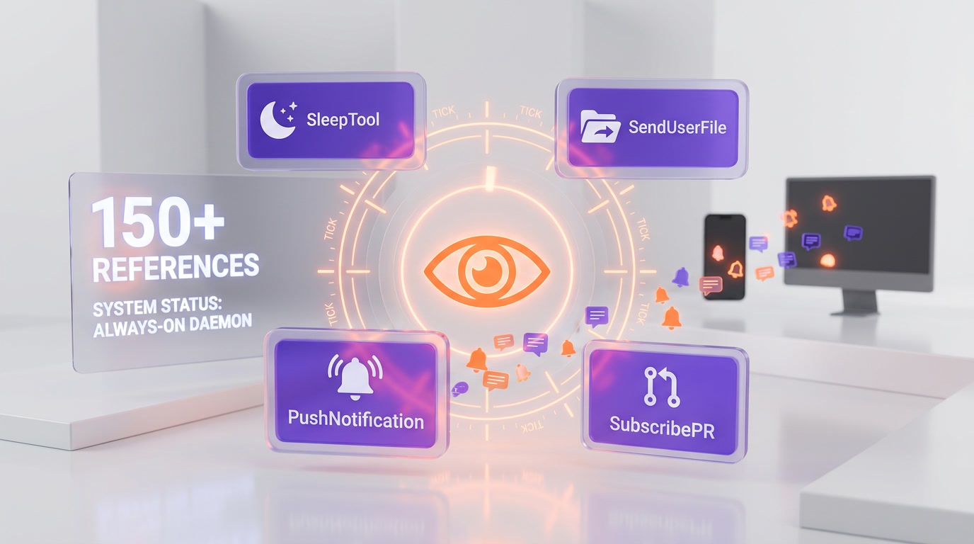 KAIROS Daemon Architecture — Always-On Agent with Exclusive Tools