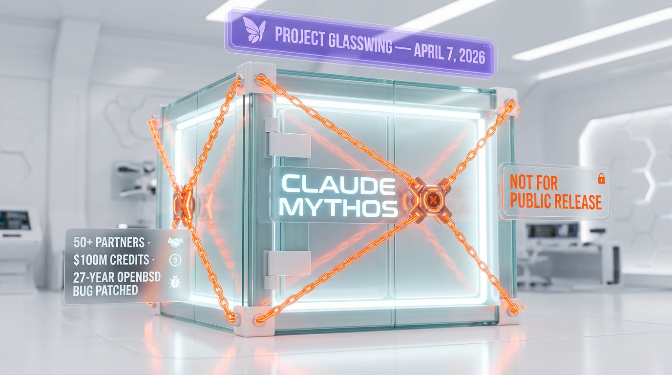 Claude Mythos locked behind Project Glasswing — Anthropic's most powerful AI model goes dark