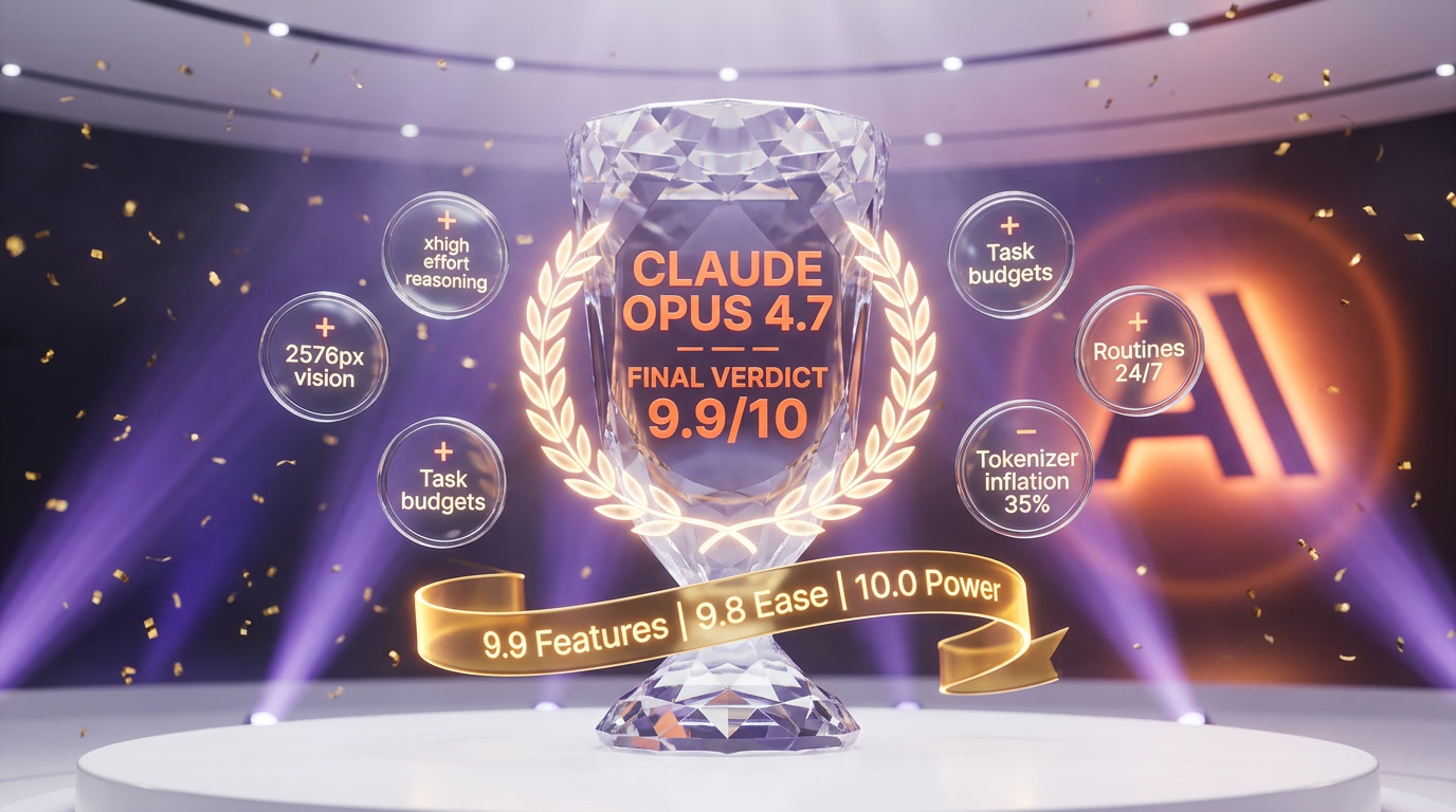 Claude Opus 4.7 verdict — biggest leap in Claude Code productivity since original Opus 4, rated by ThePlanetTools