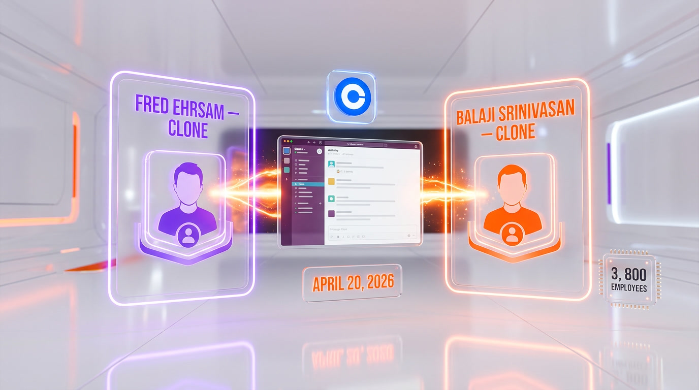 Coinbase AI clones of Fred Ehrsam and Balaji Srinivasan running as Slack agents