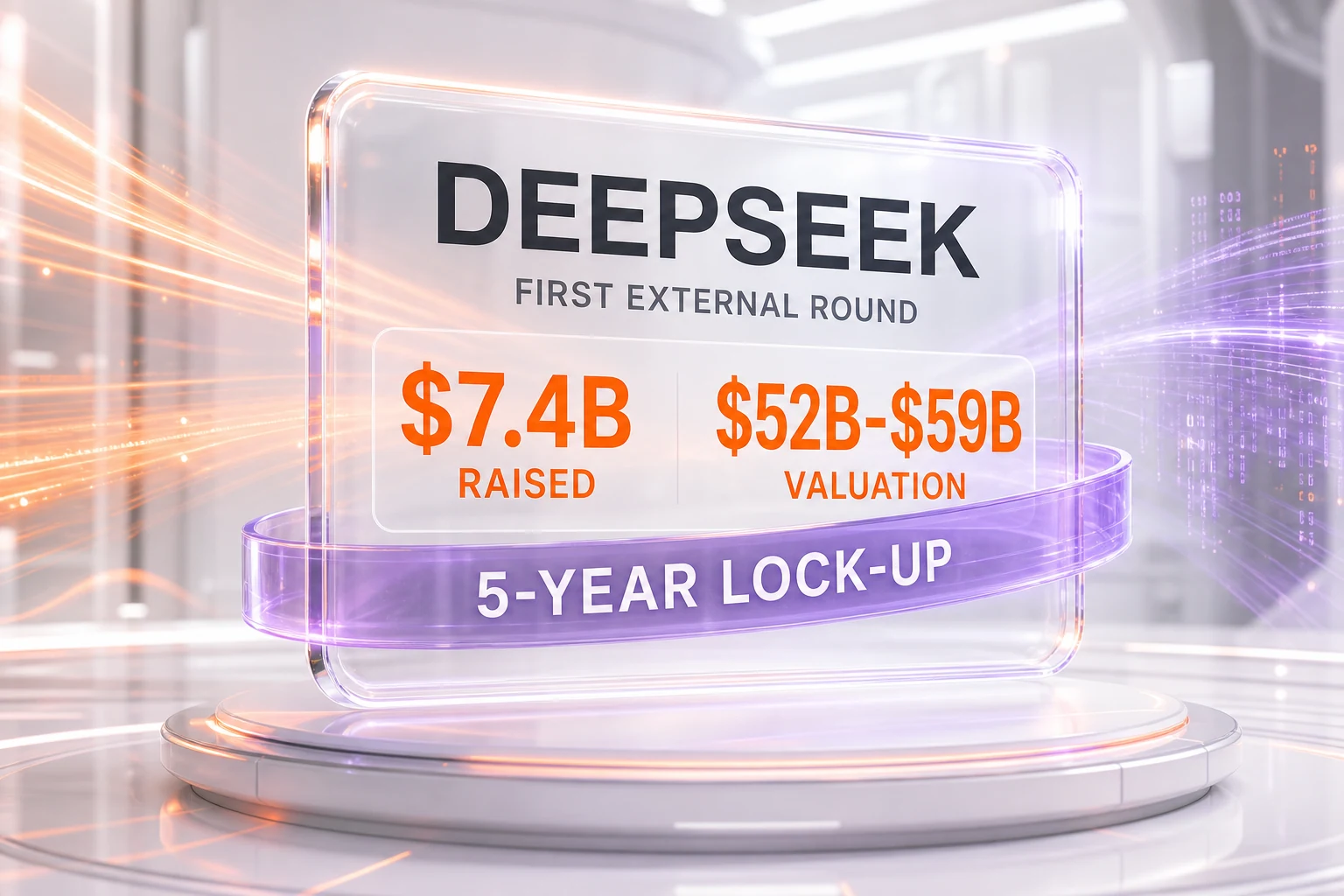 DeepSeek $7.4 billion first external funding round — between $52B and $59B valuation