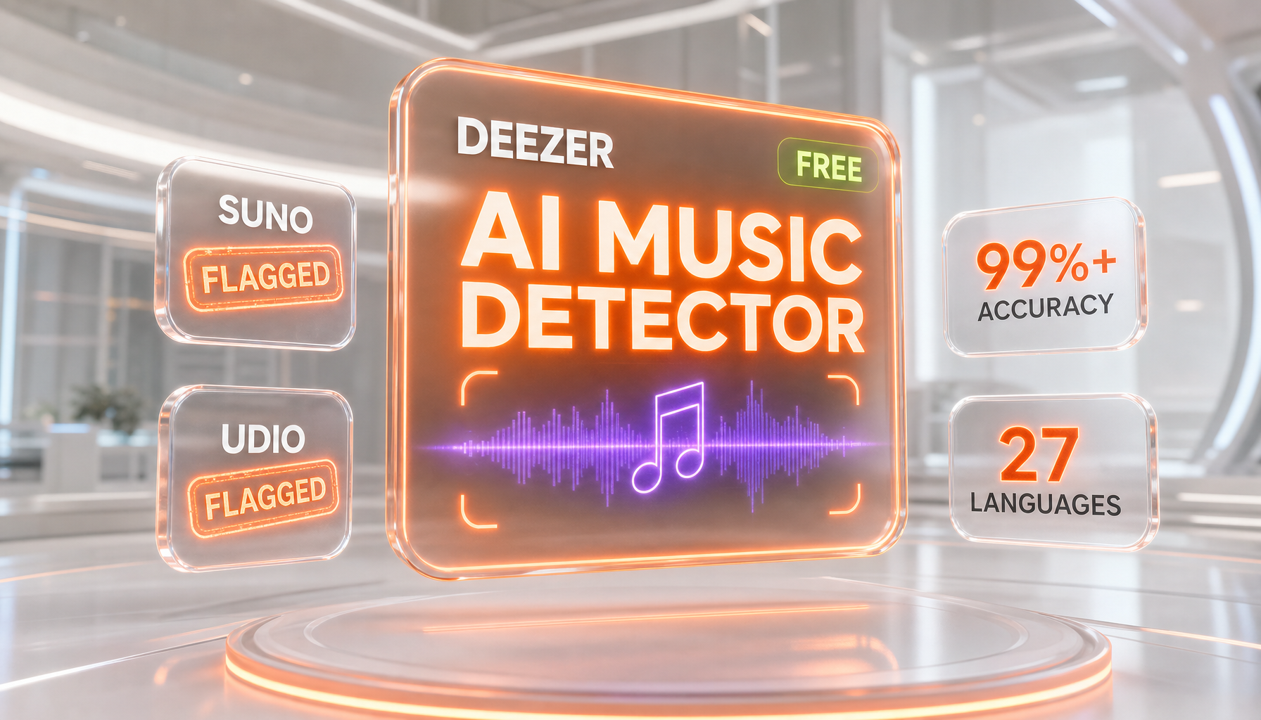 Deezer Free AI Music Detector — scan Spotify and Apple Music playlists for AI tracks