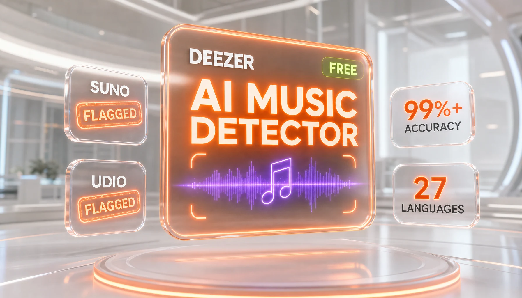 Deezer Free AI Music Detector — scan Spotify and Apple Music playlists for AI tracks