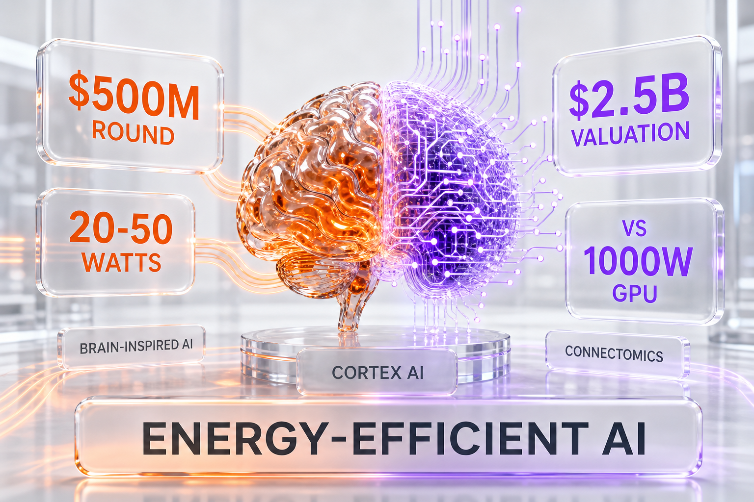 Flourish $500M round with Jeff Bezos anchoring — brain-inspired AI Cortex AI targeting 20-50 watts — Hero