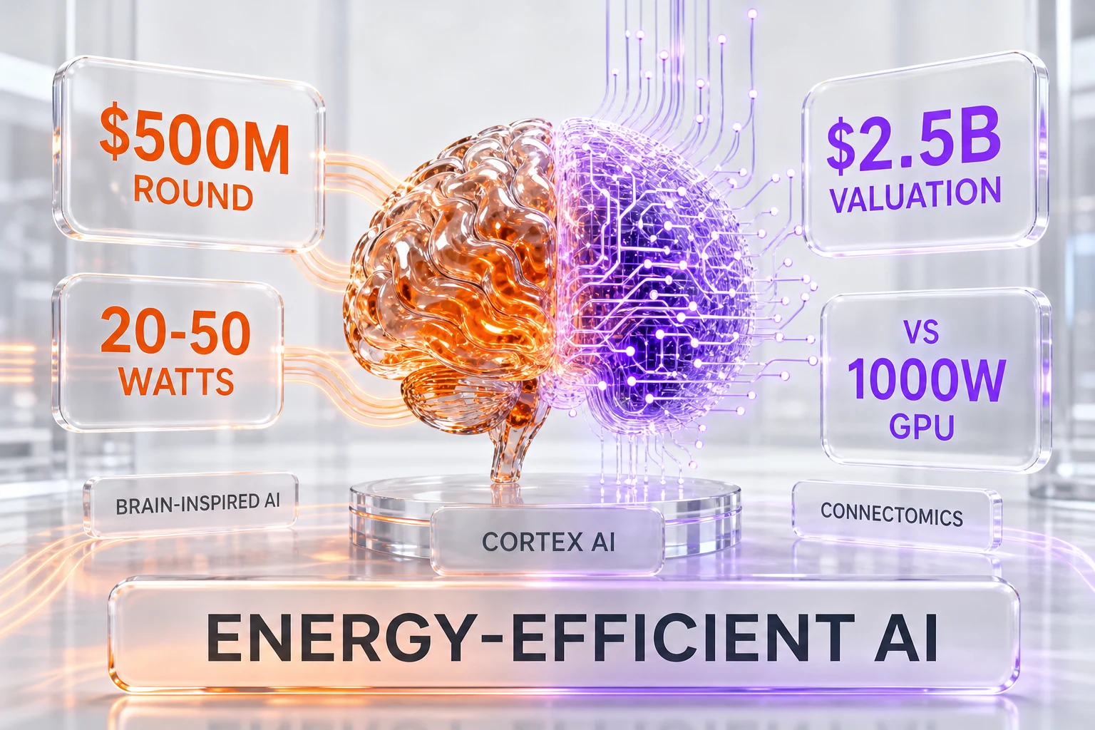 Flourish $500M round with Jeff Bezos anchoring — brain-inspired AI Cortex AI targeting 20-50 watts — Hero