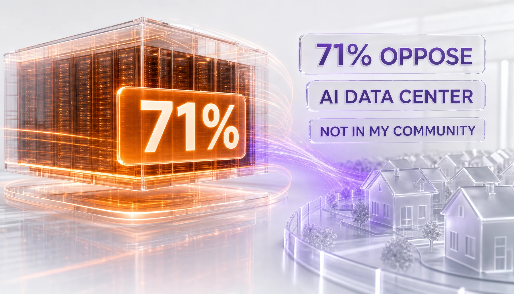 71 percent of Americans oppose a local AI data center — Gallup March 2026 poll, more opposition than nuclear plants