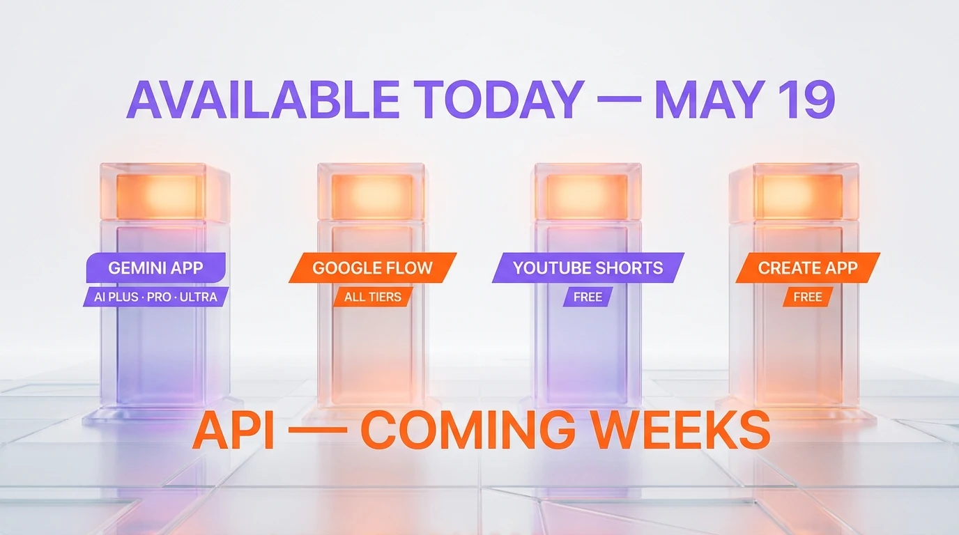 Gemini Omni Flash availability across Gemini app, Google Flow, YouTube Shorts, YouTube Create App