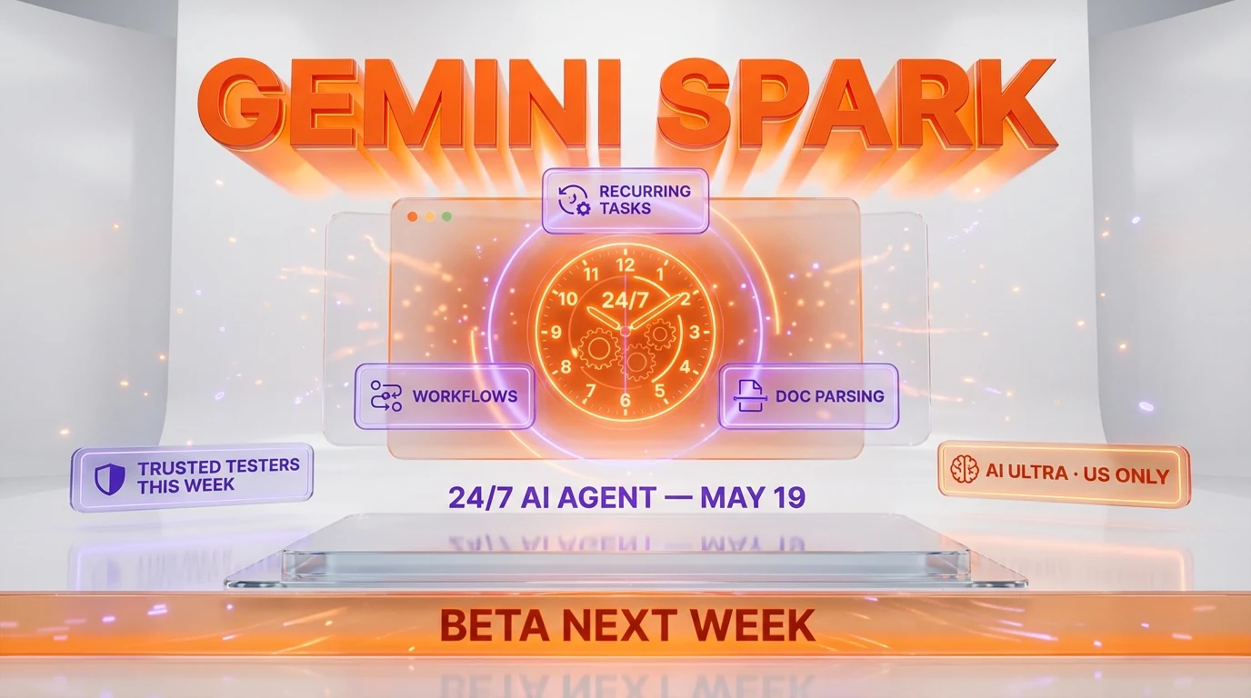 Gemini Spark 24/7 autonomous AI agent launched May 19 at Google I/O 2026 — Beta for US Google AI Ultra next week