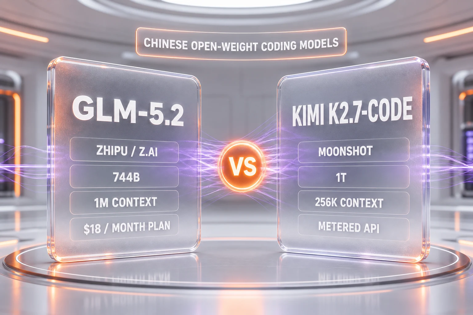 GLM-5.2 vs Kimi K2.7-Code — two Chinese open-weight coding models compared
