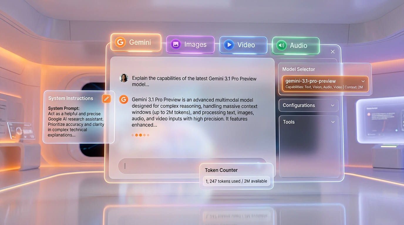 Google AI Studio Playground Interface