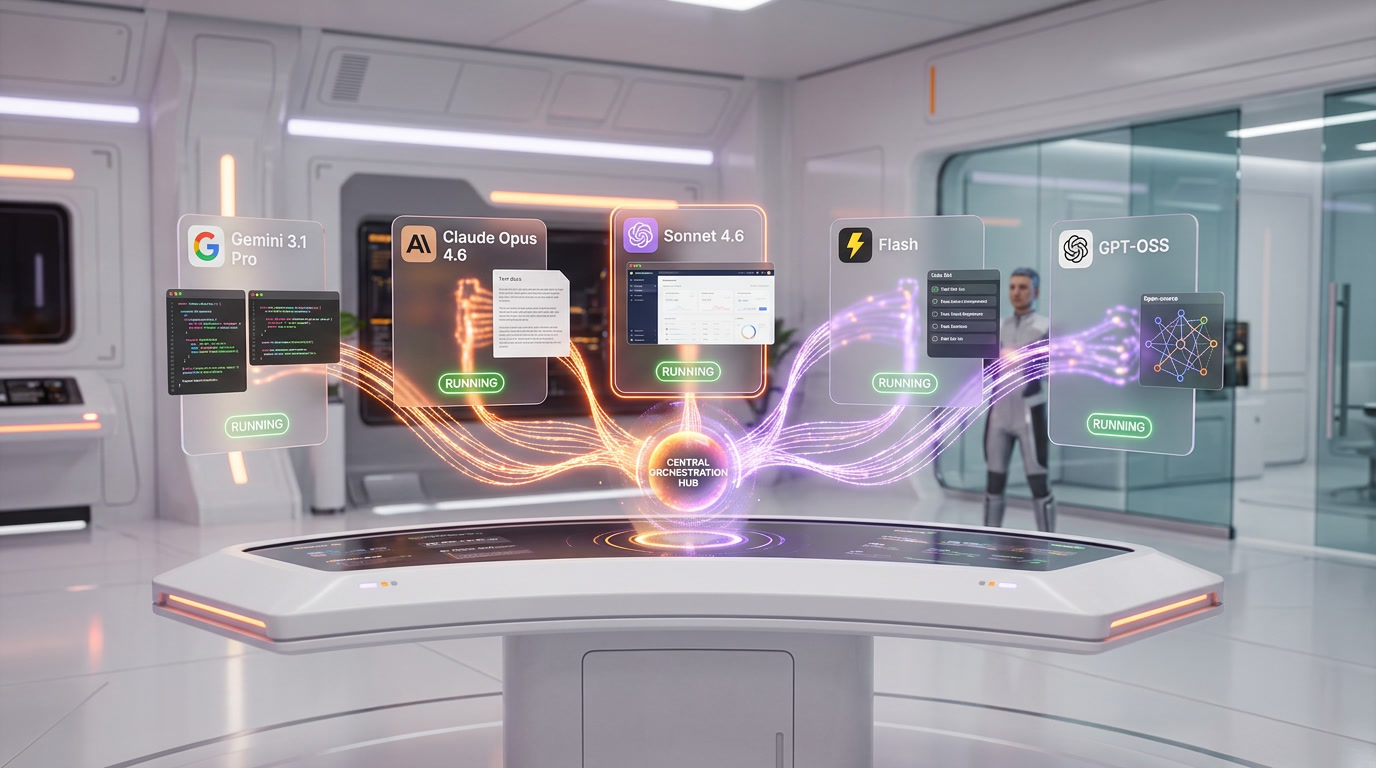 Google Antigravity Manager Surface showing multiple AI agents working in parallel across different workspaces