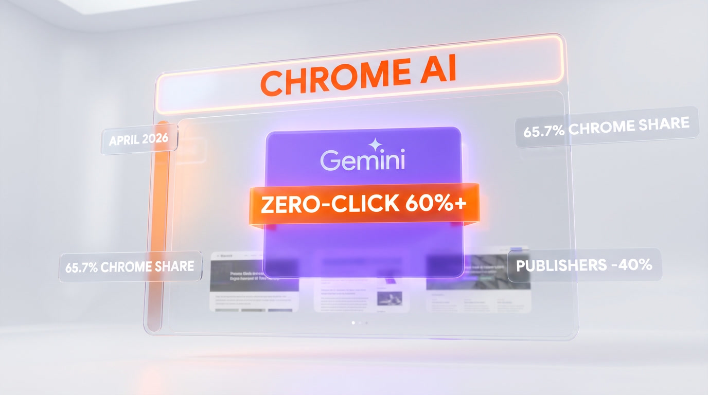 Chrome AI eclipsing traditional websites — zero-click search crosses 60% in April 2026, analyzed by ThePlanetTools