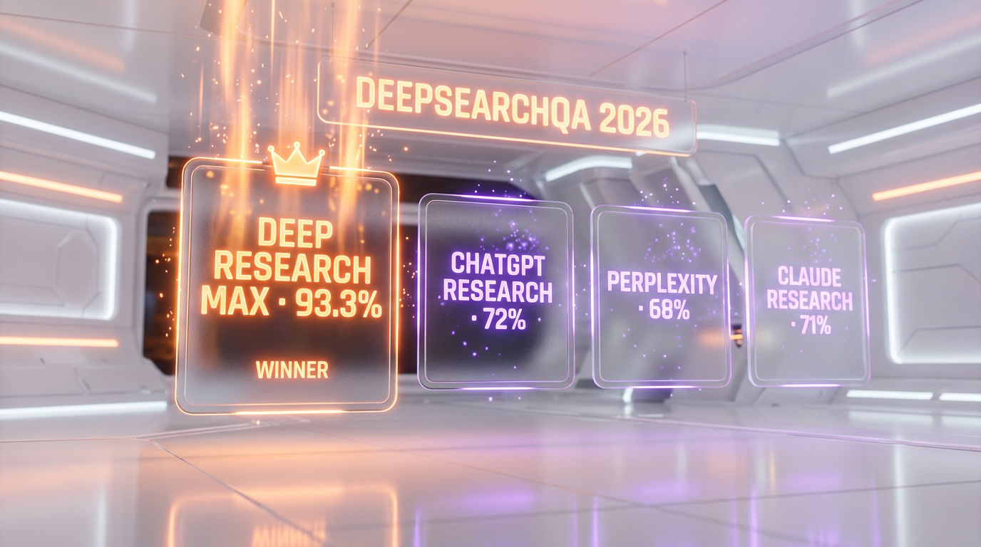 Deep Research Max vs ChatGPT Deep Research vs Perplexity vs Claude — benchmark comparison