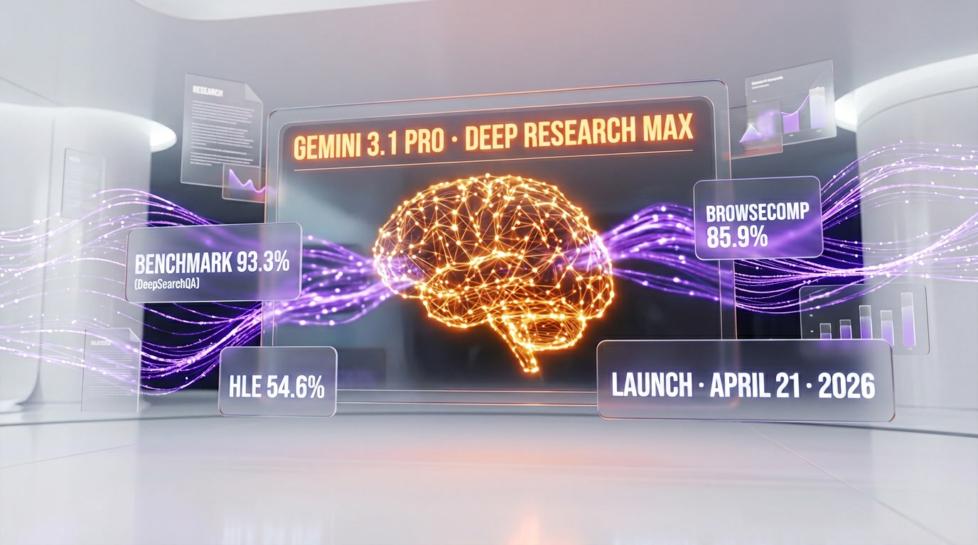 Google Deep Research Max on Gemini 3.1 Pro — Launch Hero