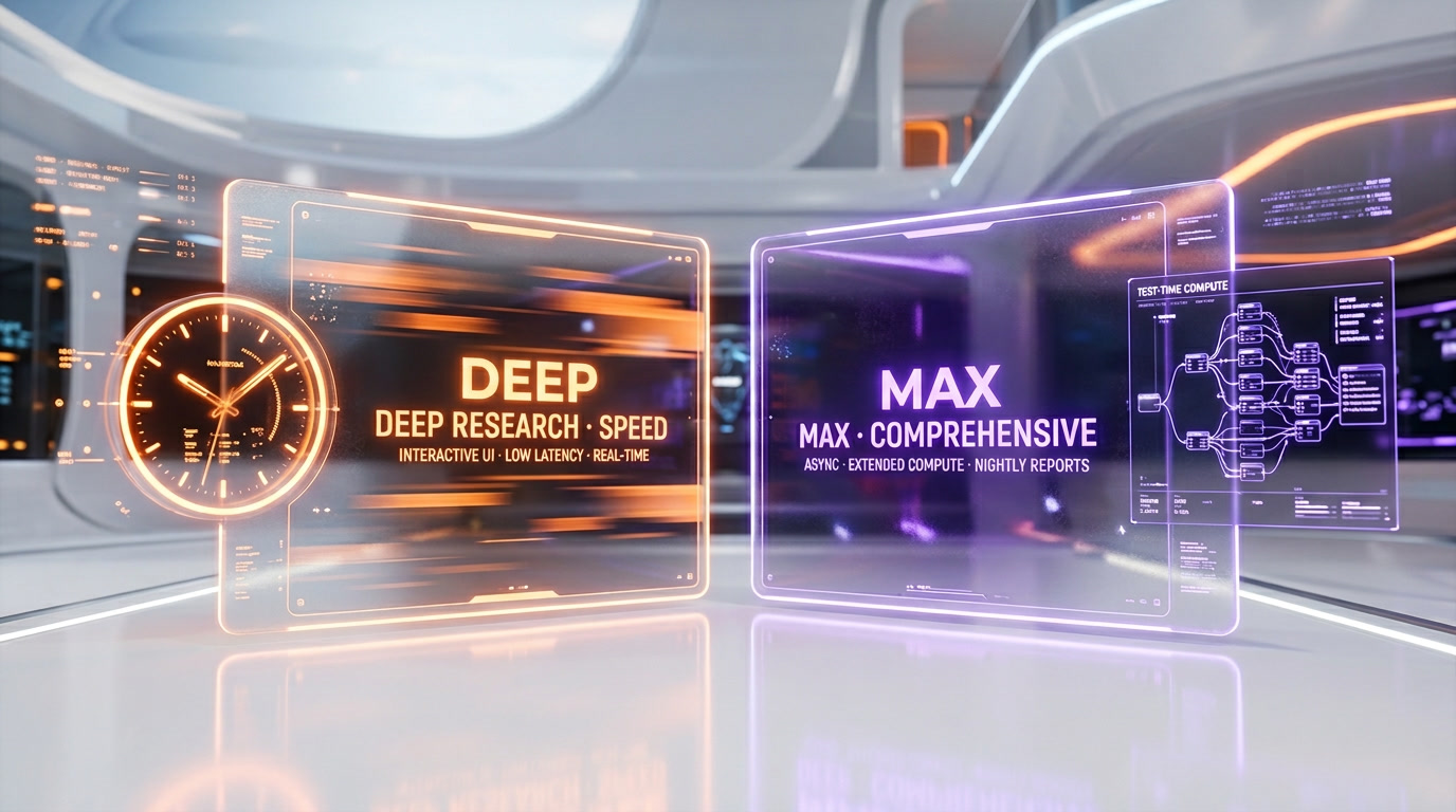 Deep Research vs Deep Research Max — speed versus comprehensiveness