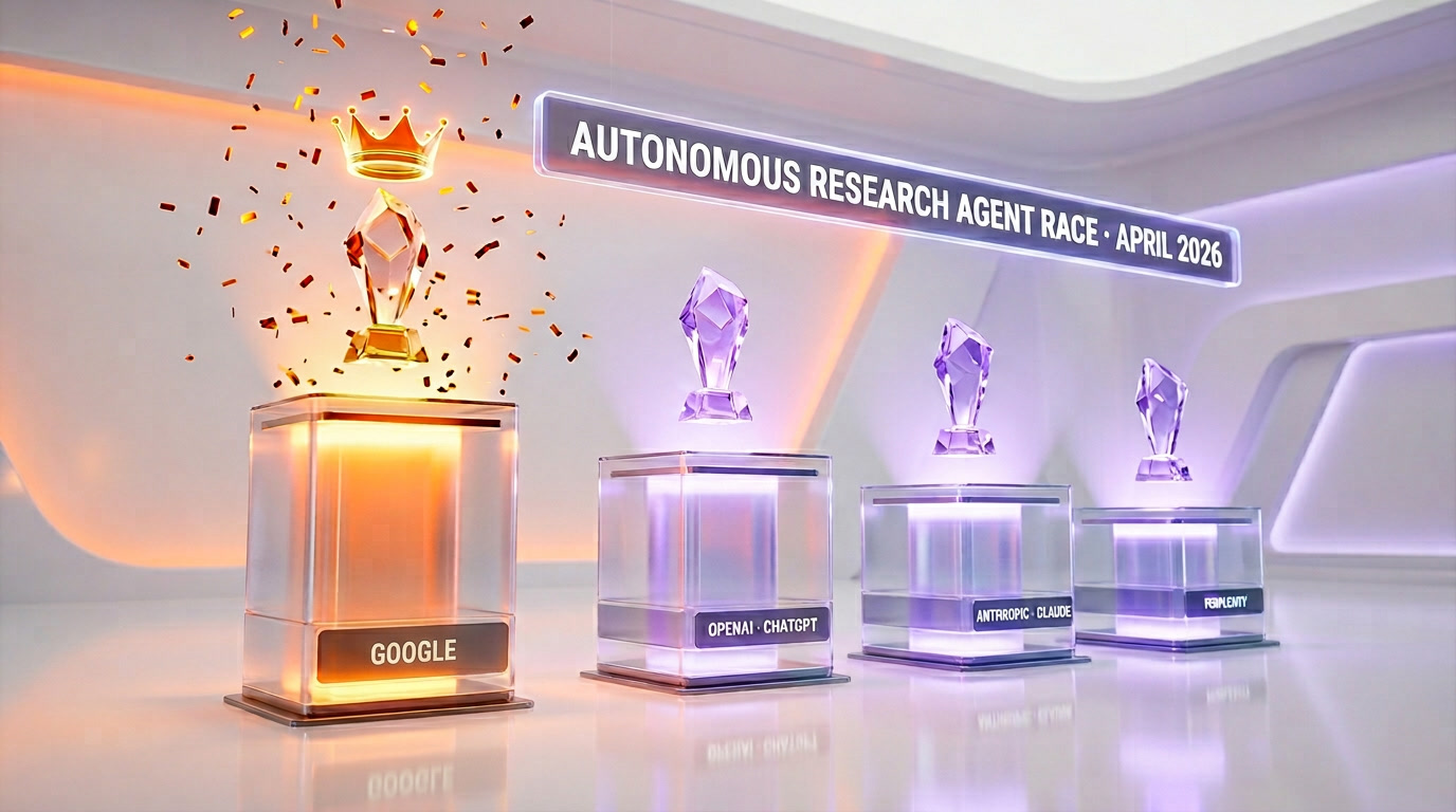 The autonomous research agent race in April 2026 — Google takes the lead