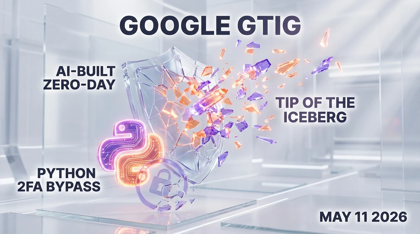 Google GTIG confirmed first AI-built zero-day in the wild on May 11, 2026 — Python 2FA bypass weaponized by APT45 North Korea, Chinese state actors running parallel mass exploit validations
