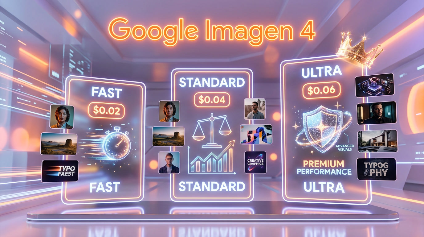 Google Imagen 4 Fast vs Standard vs Ultra — Complete Model Comparison