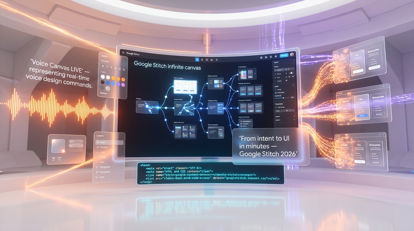 Google Stitch Just Became a Full AI Design Platform — and Figma Should Be Worried — Screenshot — Stitch Interface