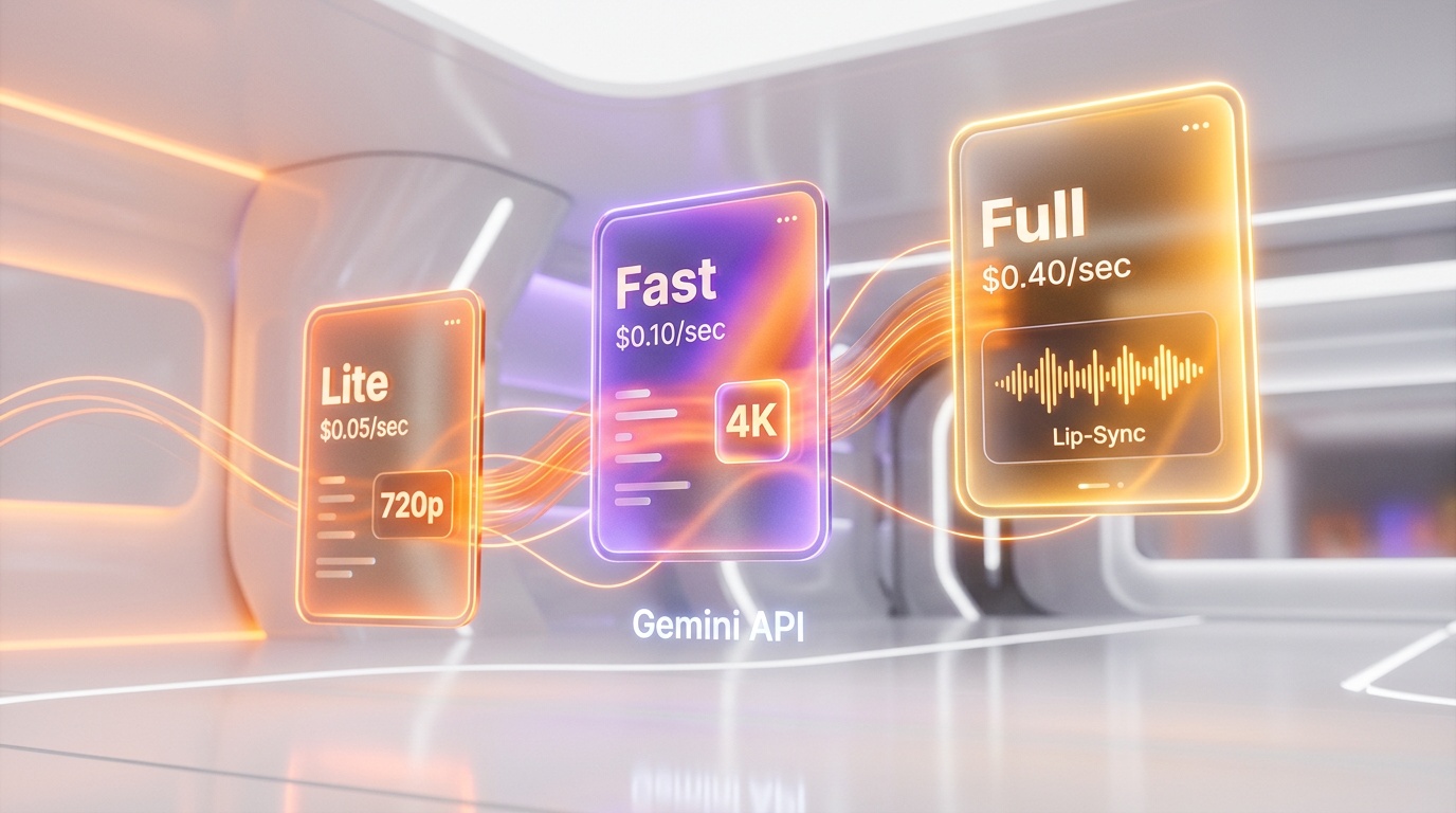 Google Veo 3.1 Three-Tier Pricing — Lite, Fast, Full