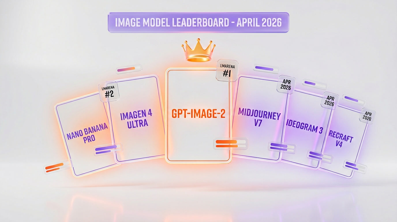 GPT-Image-2 vs Nano Banana Pro vs Midjourney v7 vs Ideogram 3 vs Recraft V4 — Comparison Chart