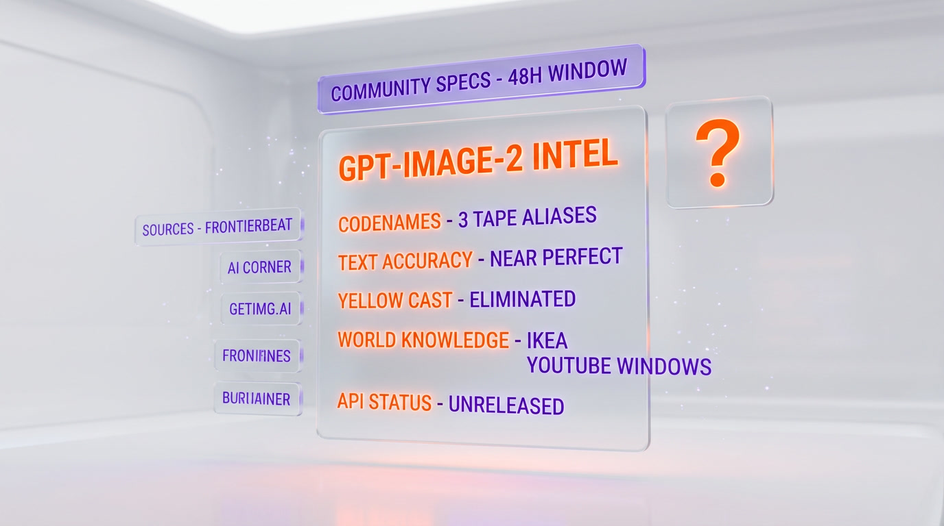 GPT-Image-2 — Leaked Specifications Card
