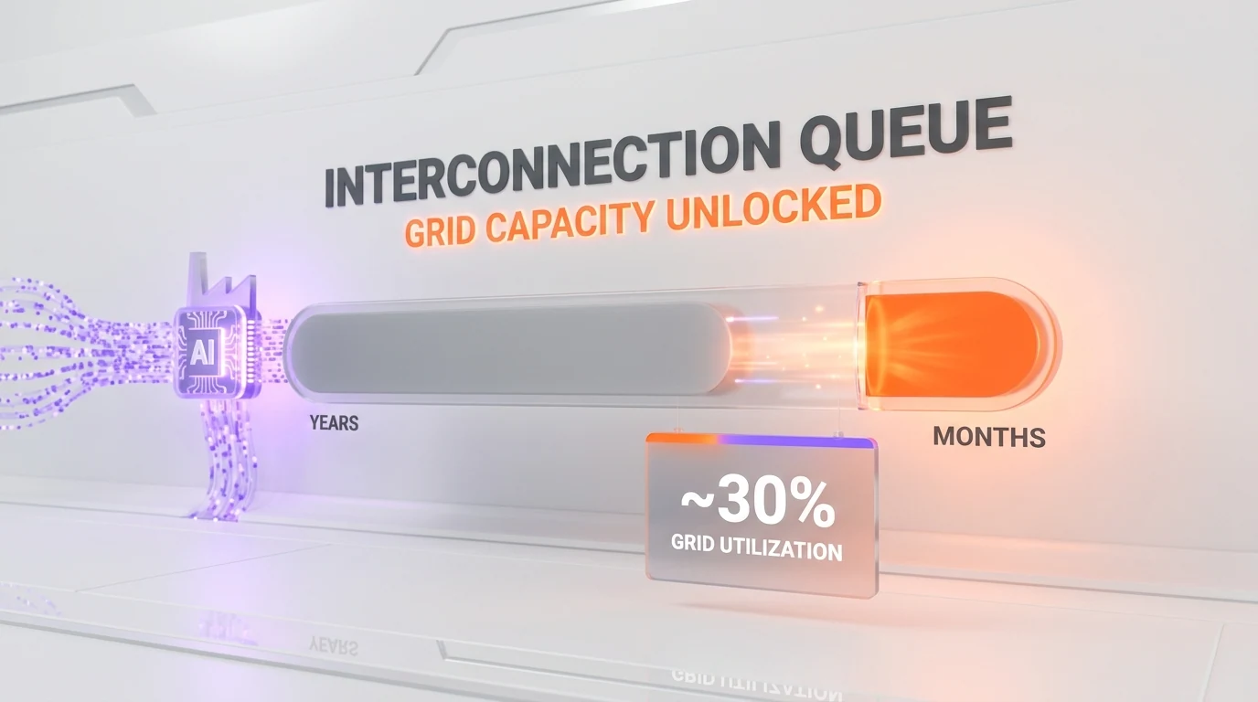 Grid interconnection bottleneck — years to months timeline compression for AI data centers