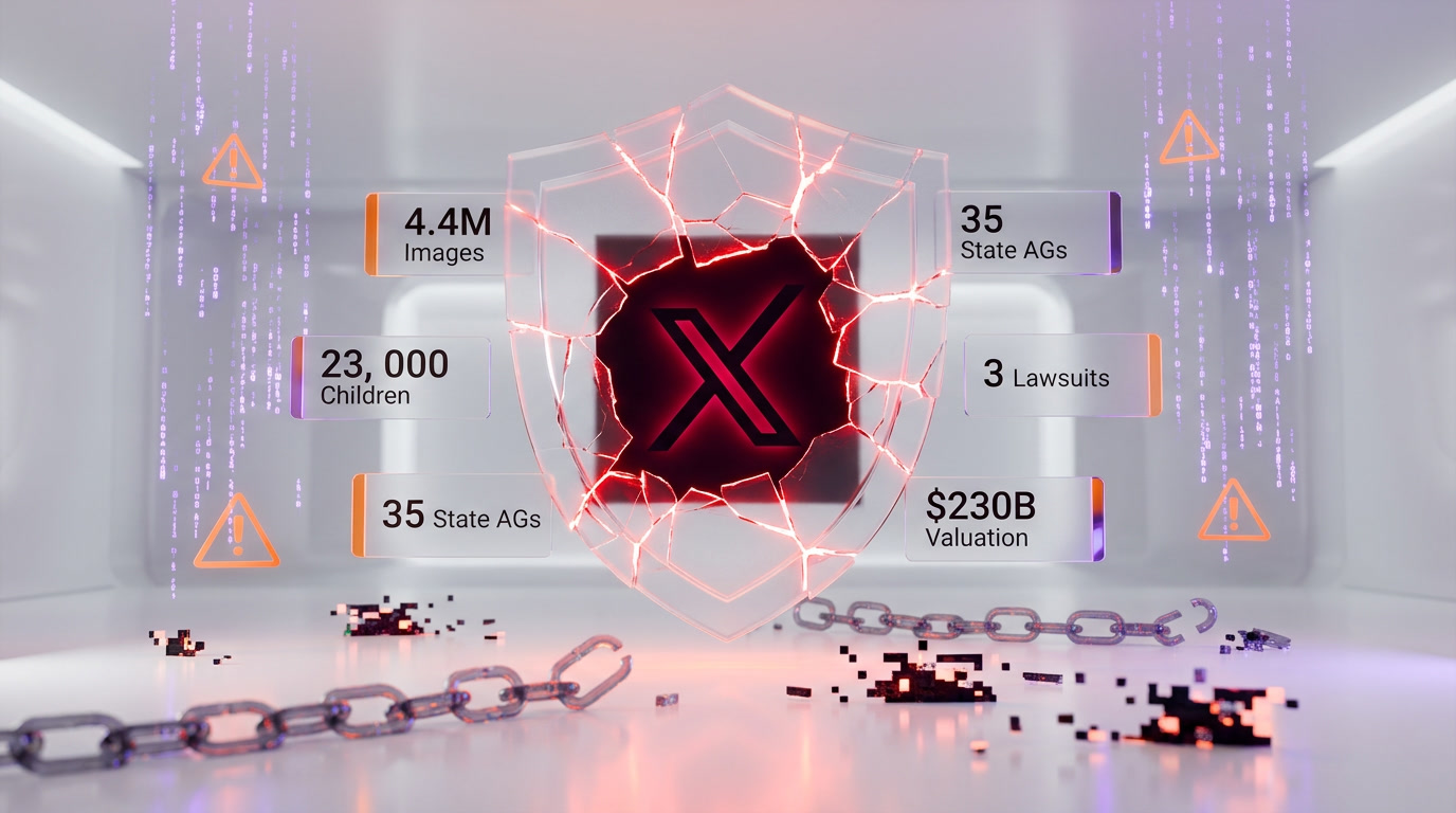 Grok Deepfake Scandal 2026 timeline showing xAI lawsuits, global bans, and regulatory investigations