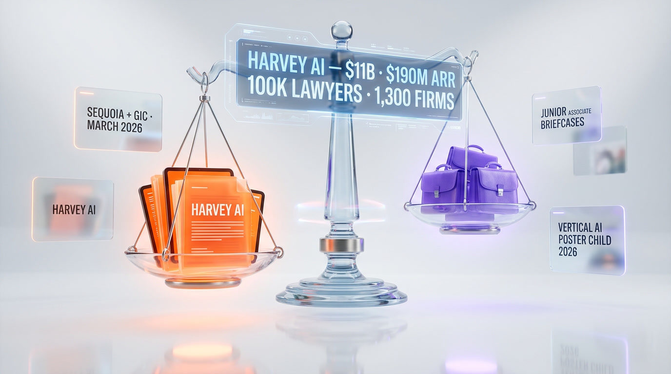 Harvey AI $11B valuation — vertical AI legal platform serving 100,000 lawyers across 1,300 firms in 2026