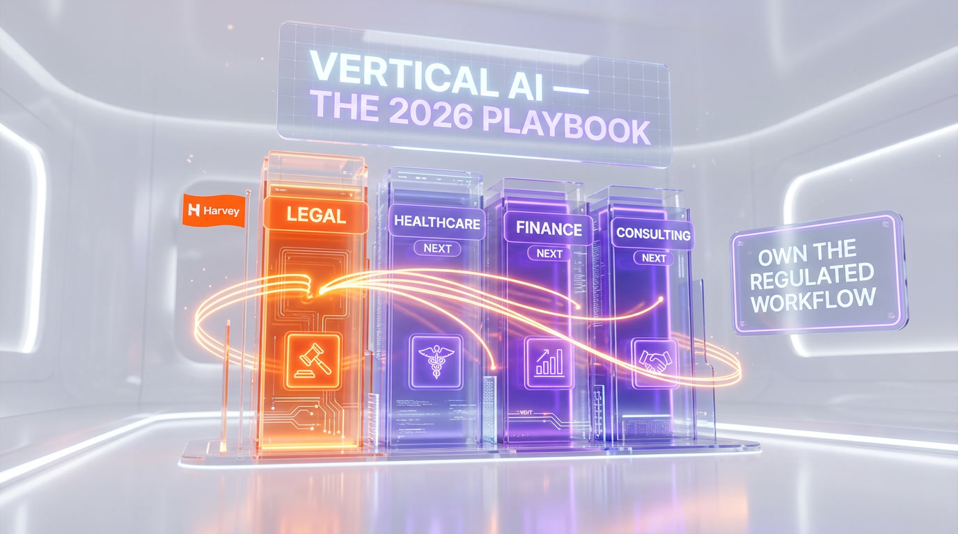 Vertical AI implications across healthcare, finance, and consulting after Harvey AI's $11B raise — the 2026 vertical playbook