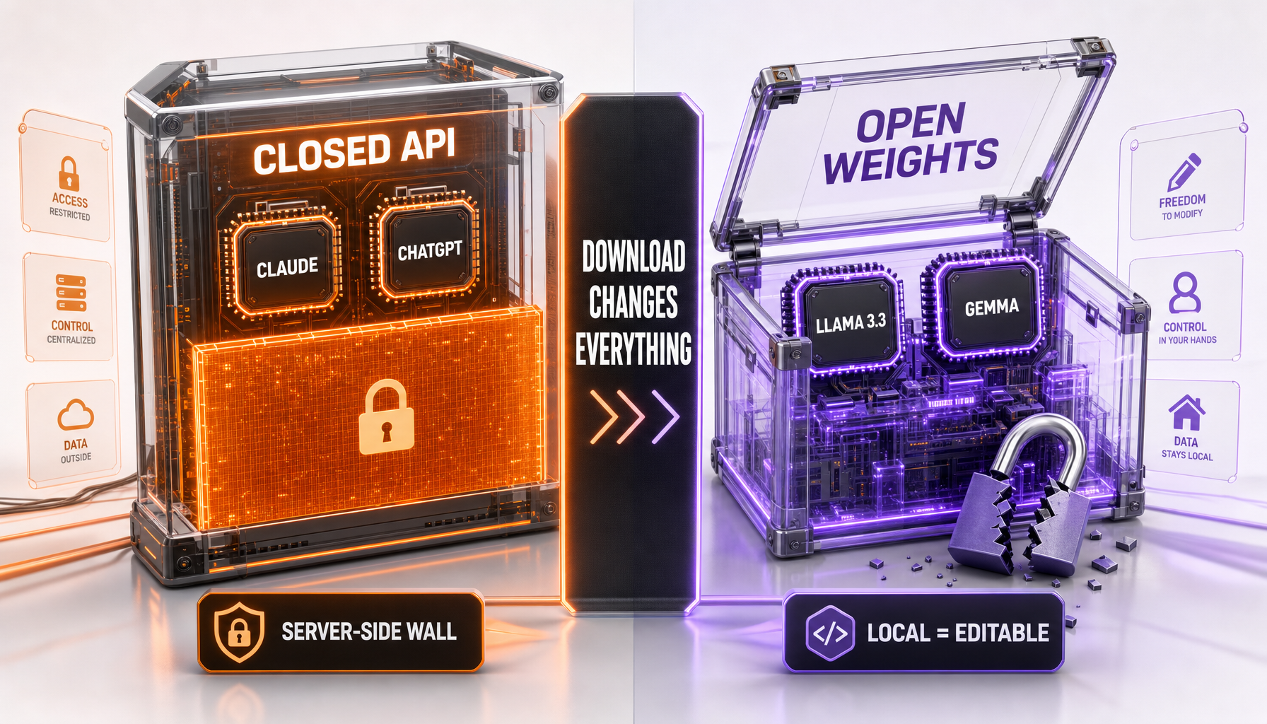 Comparison of closed API models versus open-weight models on guardrail durability