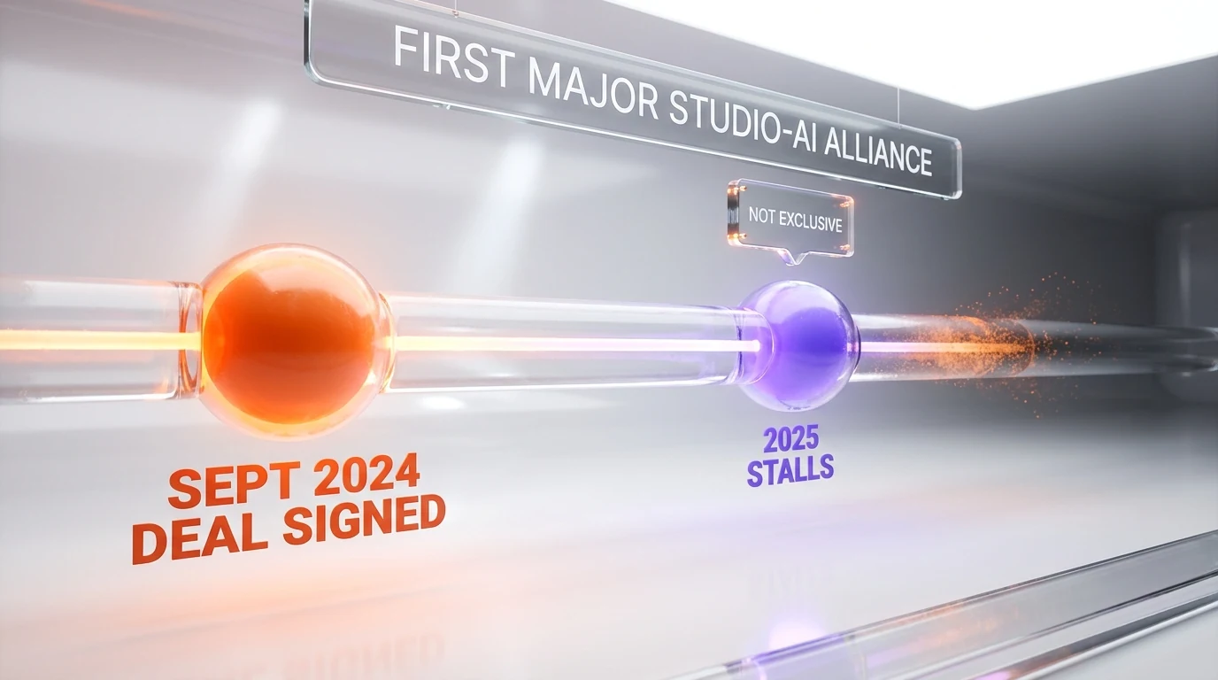Lionsgate-Runway deal timeline: signed September 2024, stalled by 2025, reportedly not exclusive