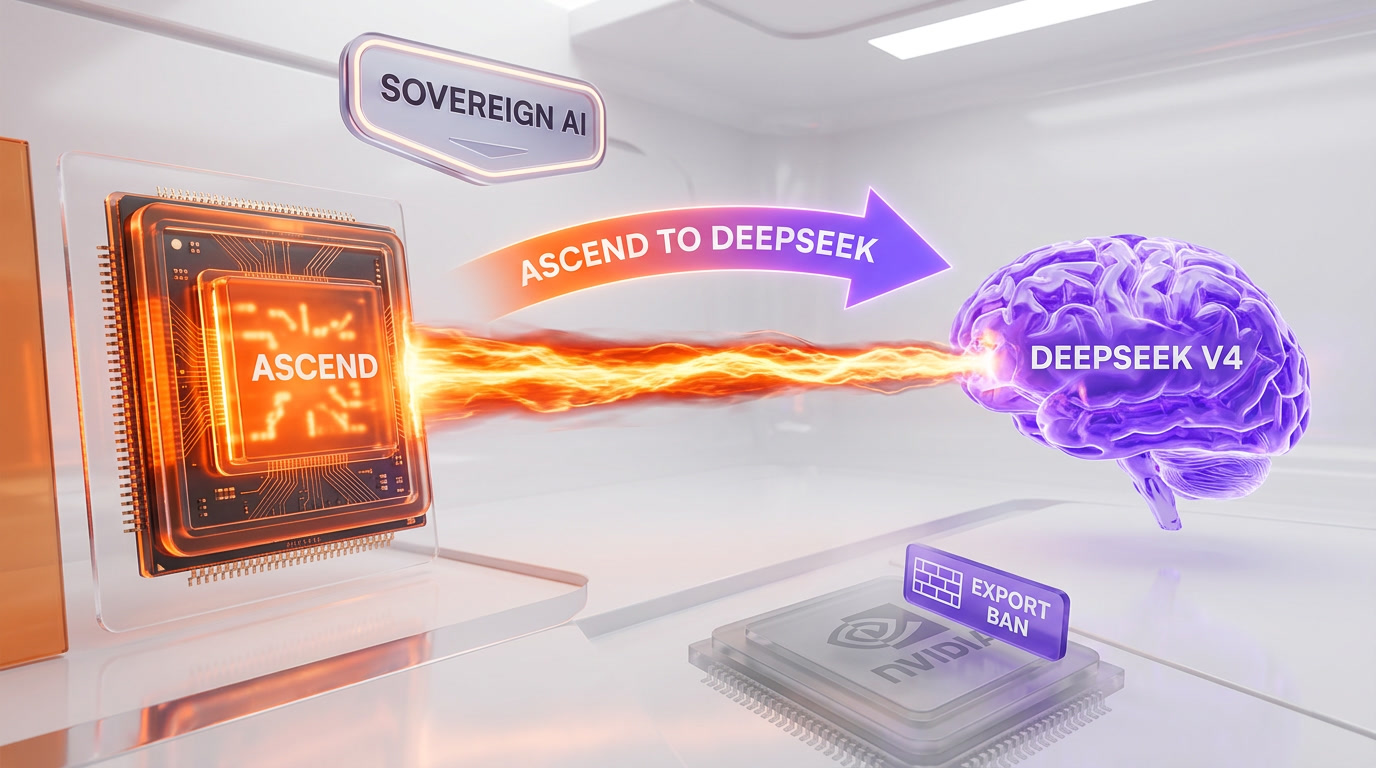 Huawei Ascend accelerators powering DeepSeek V4 — sovereign AI compute under US export controls