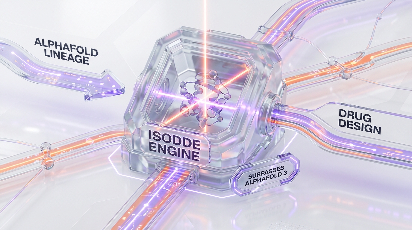 IsoDDE engine — AlphaFold lineage feeding AI drug design